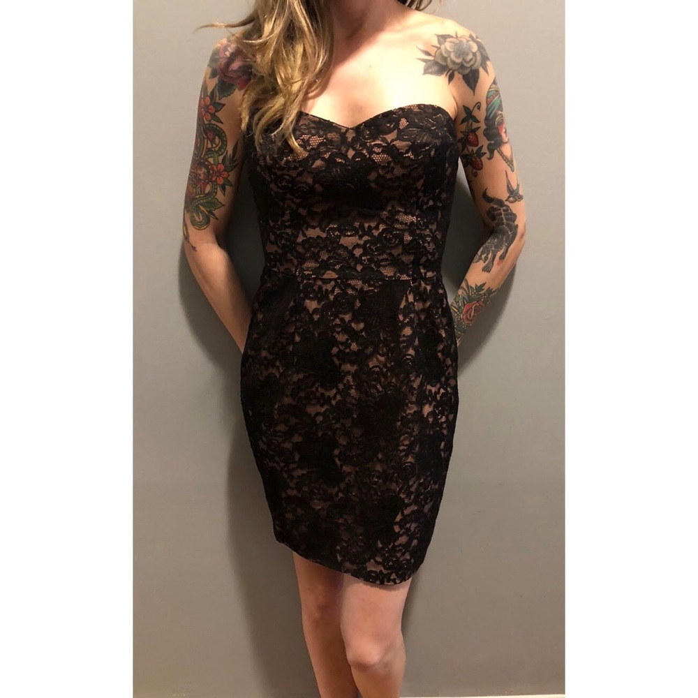 💣💕 vintage norma kamali lace cocktail dress 💕💣